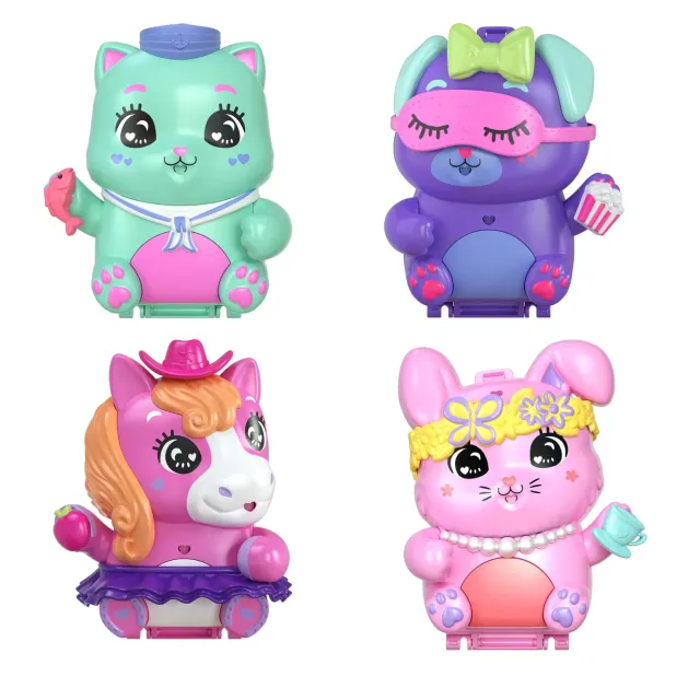Polly Pocket Core Compact speelset met pop en dier