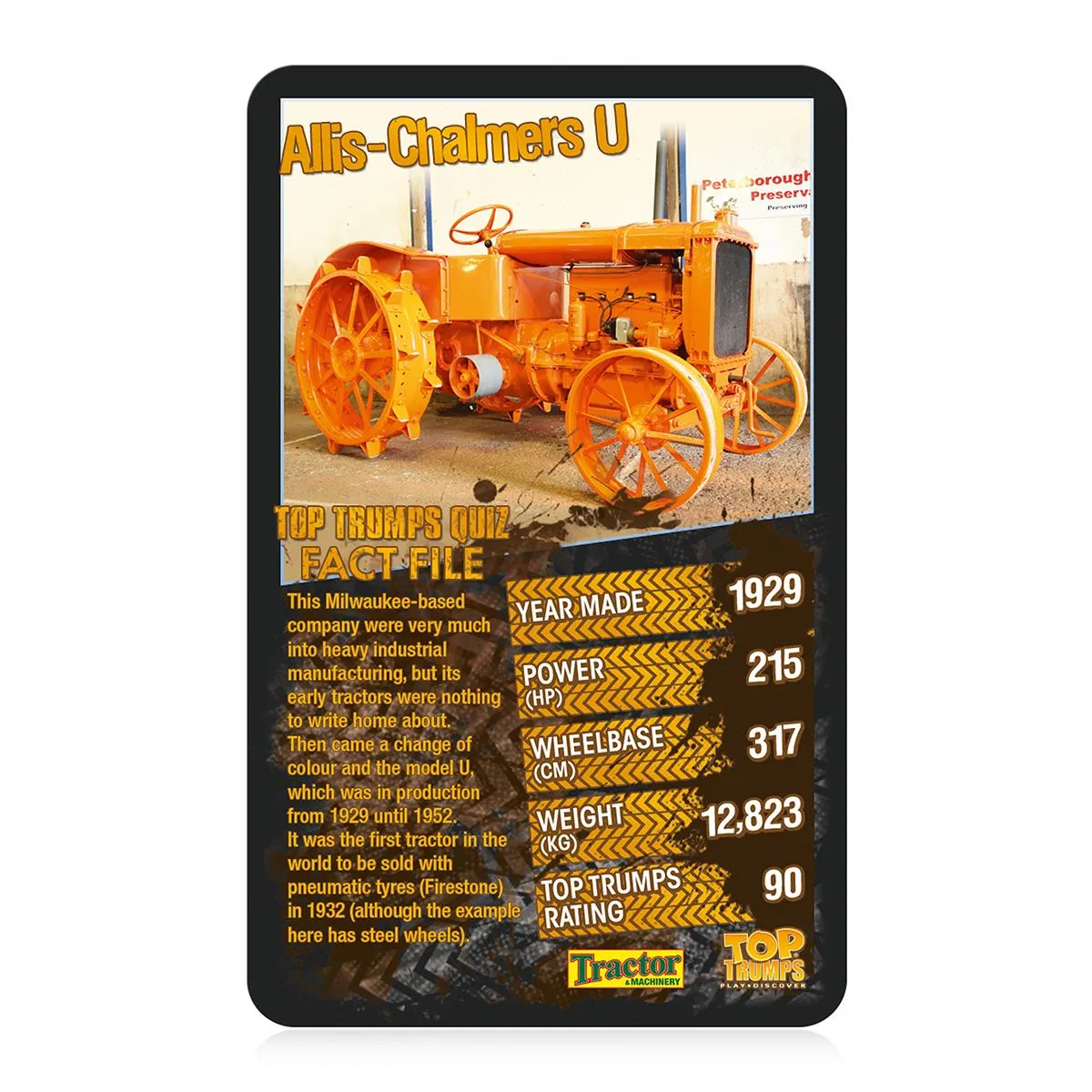 Top Trumps Tractors kaartspel top 30