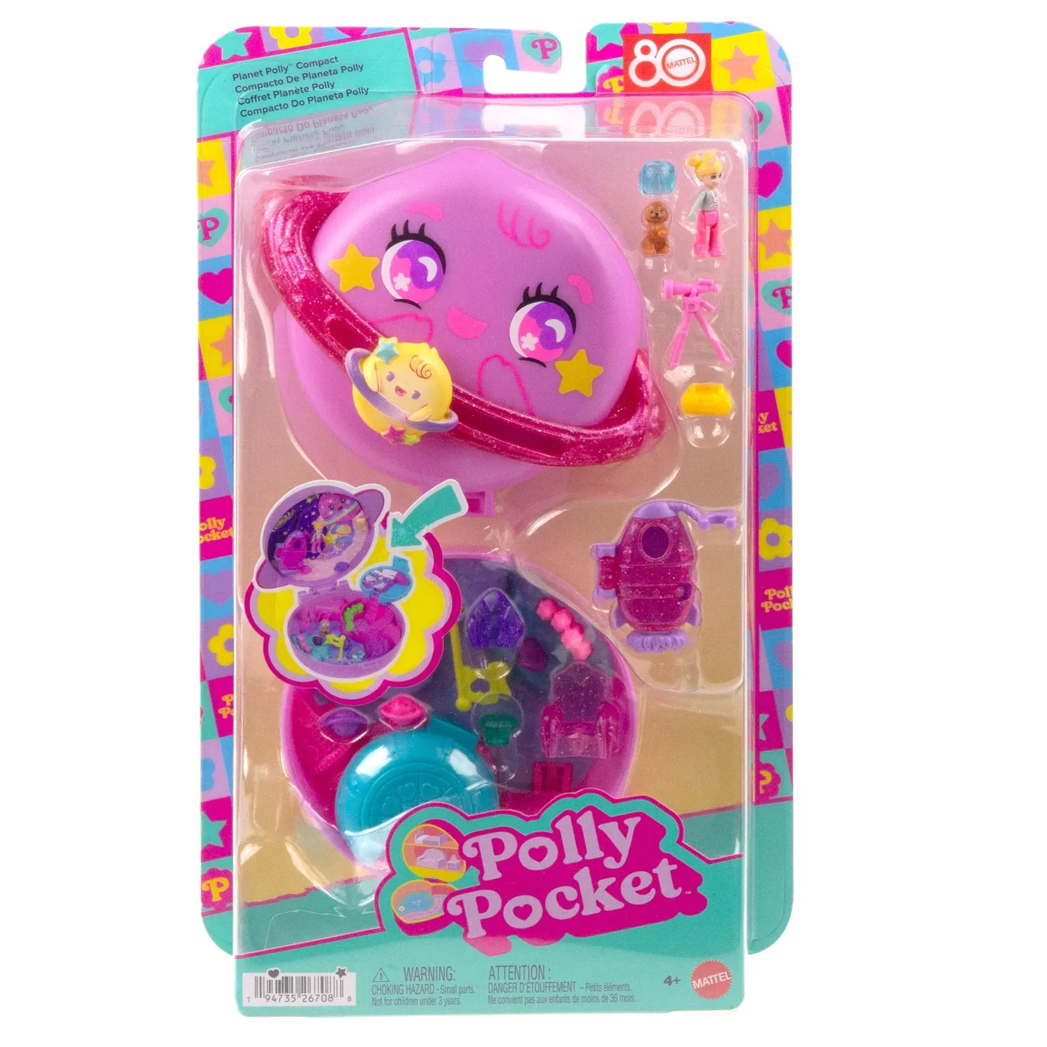Polly Pocket Planeet compact poppenhuis ruimte