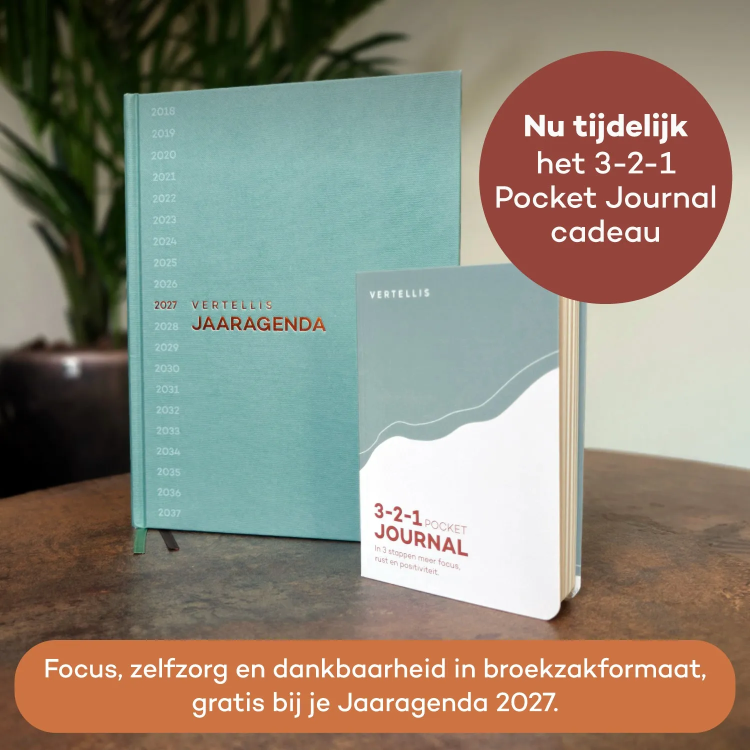 Vertellis Jaaragenda 2027 agenda met gratis journal