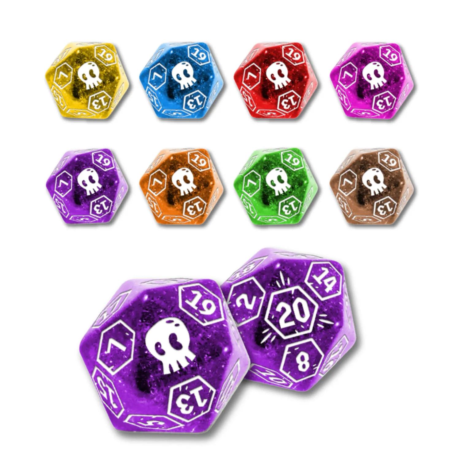 Roll A Crit Heroes of Barcadia Enhanced dobbelstenen 8 glitter