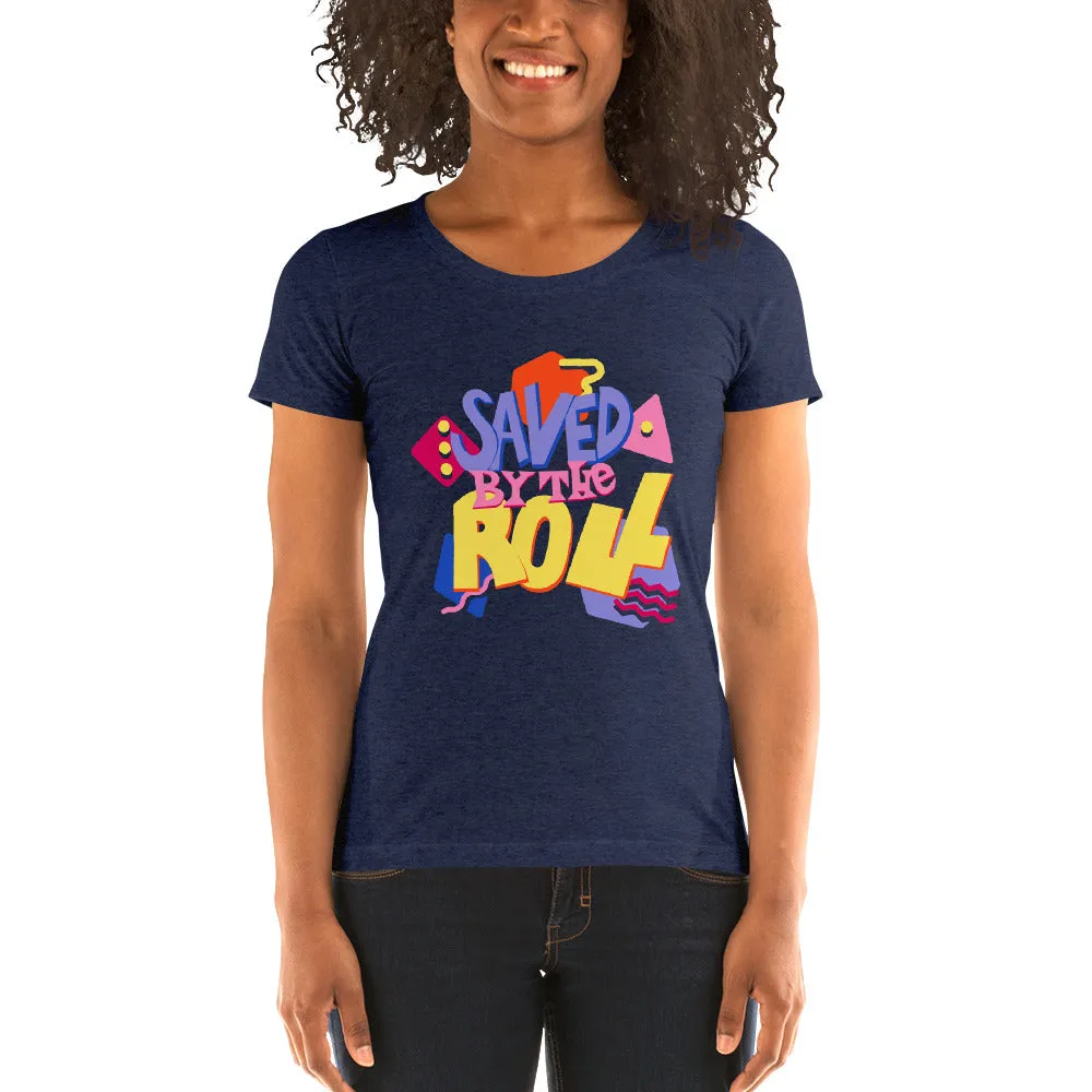 Roll A Crit Saved by the Roll fitted T-shirt Purple Triblend slim fit