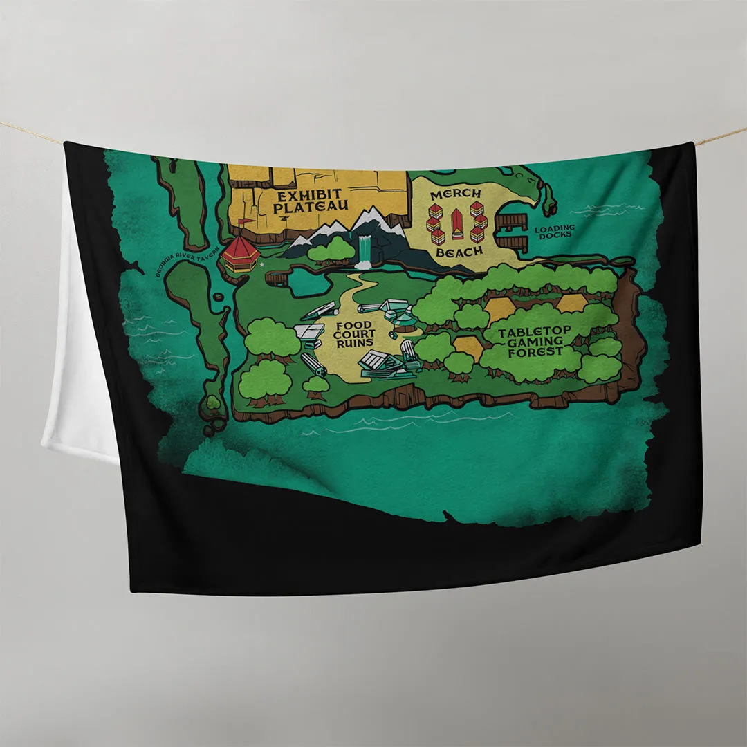 Roll A Crit Gen Con Island Map plaid 127x153 polyester