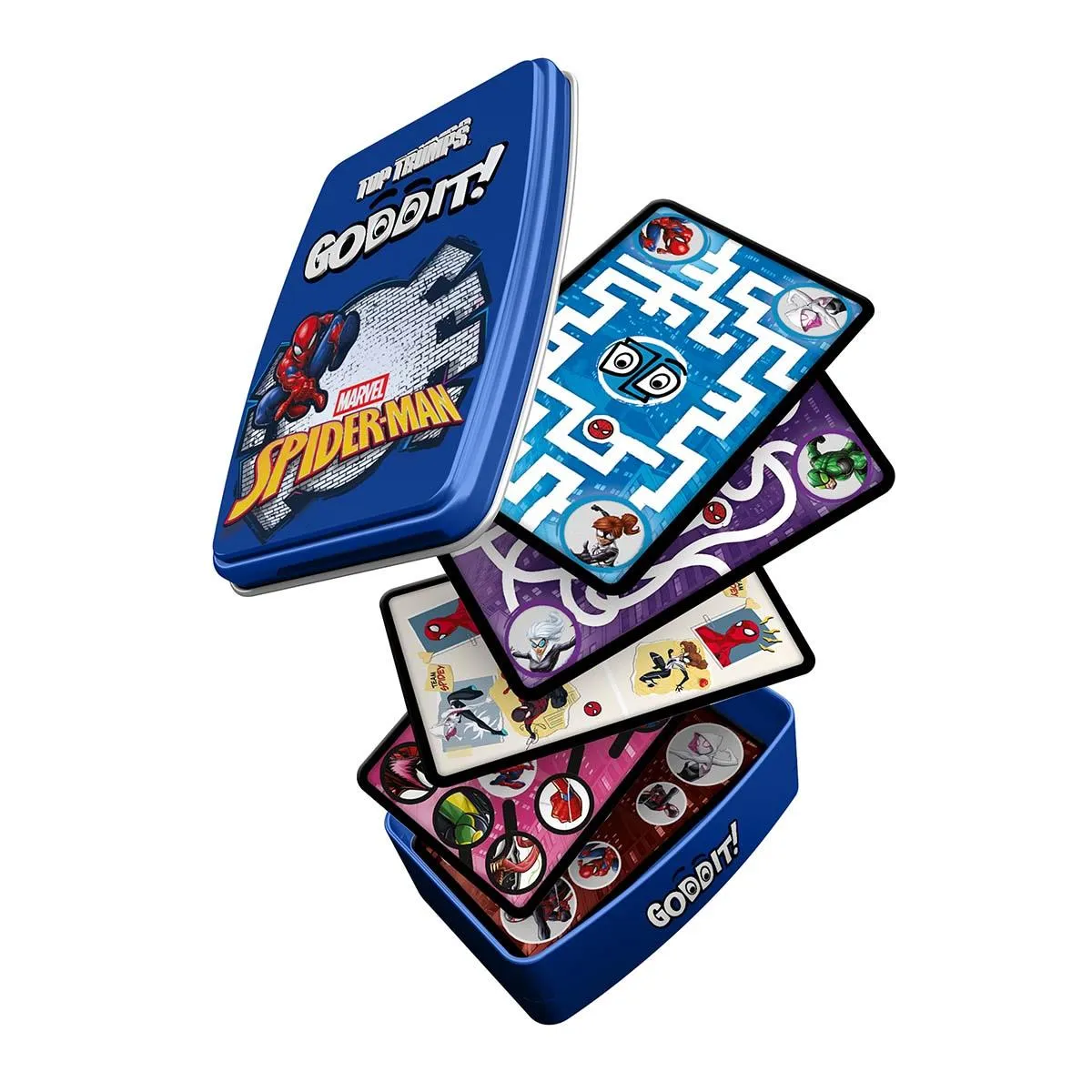 Top Trumps Goddit Spider-Man kaartspel blik 55 kaarten