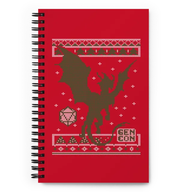 Roll A Crit Gen Con Holiday spiraal notebook rood stip