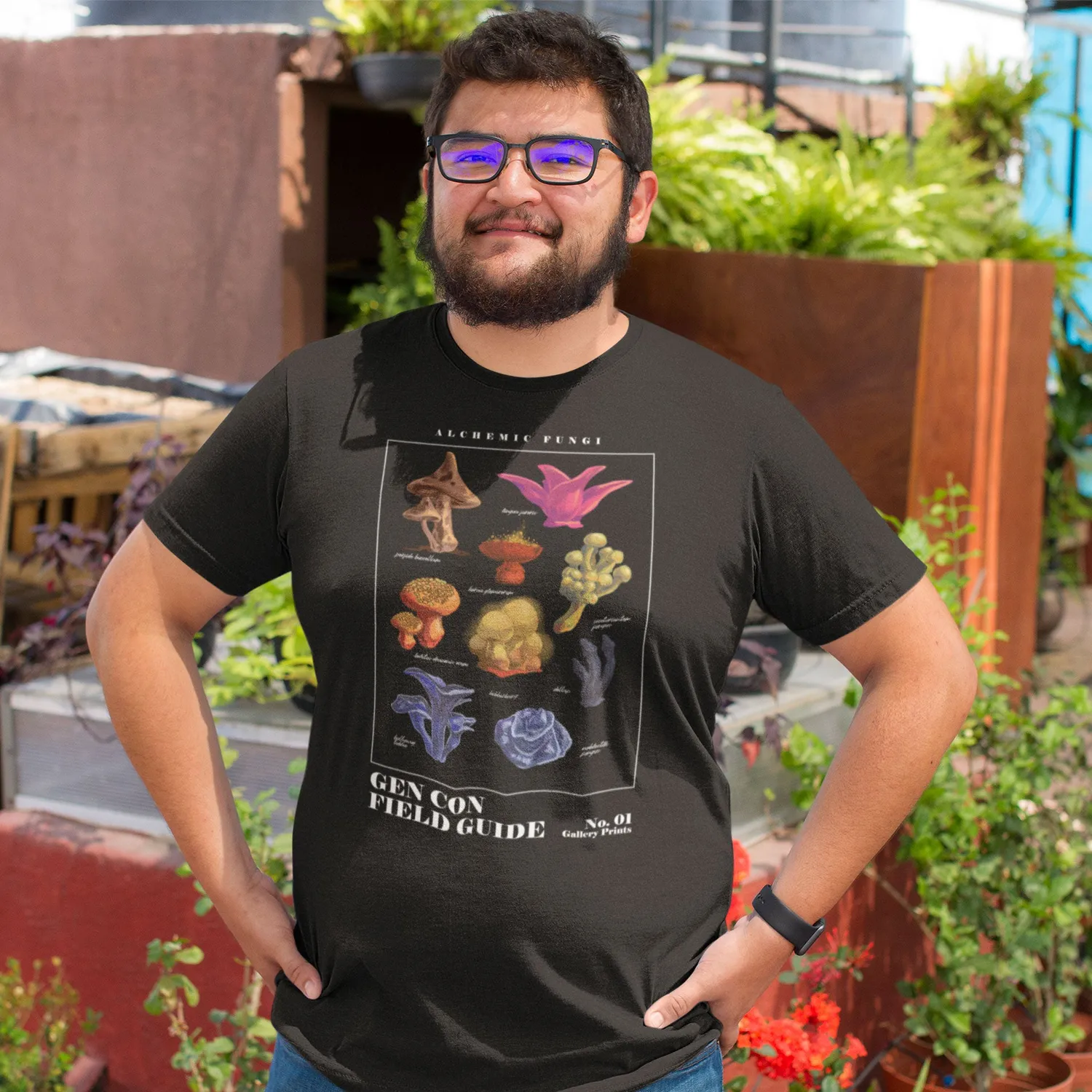 Gen Con Alchemic Fungi t-shirt uniseks katoen