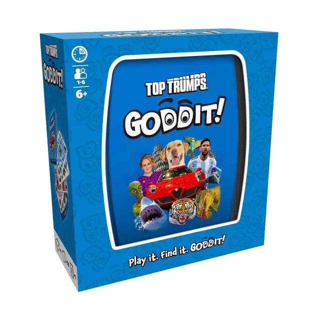 Top Trumps Goddit puzzel kaartspel 55 kaarten blik