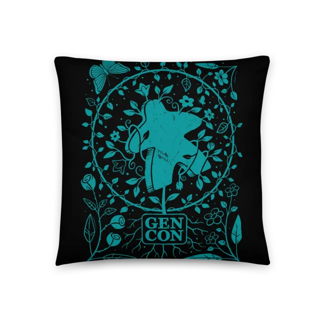 Roll A Crit Botanical Meeple kussen Gen Con