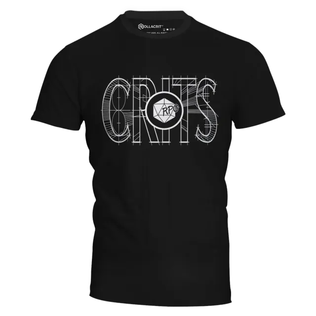Roll A Crit RPG Crits T-shirt katoen unisex maat M