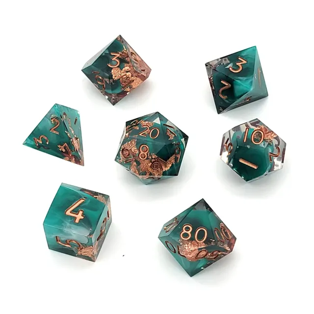 Roll A Crit Crashing Waves dobbelstenenset 7-delig resin