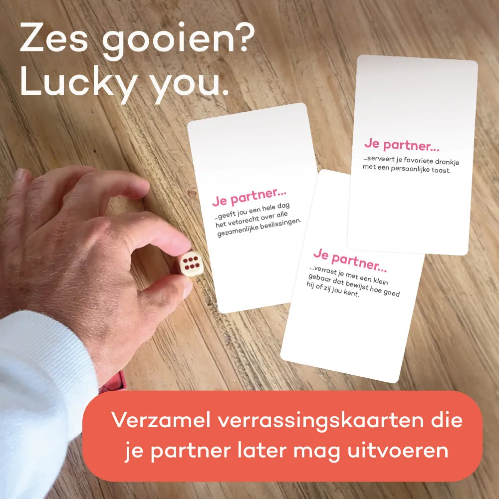 Vertellis Zes gooien in de liefde dobbelspel voor 2 spelers