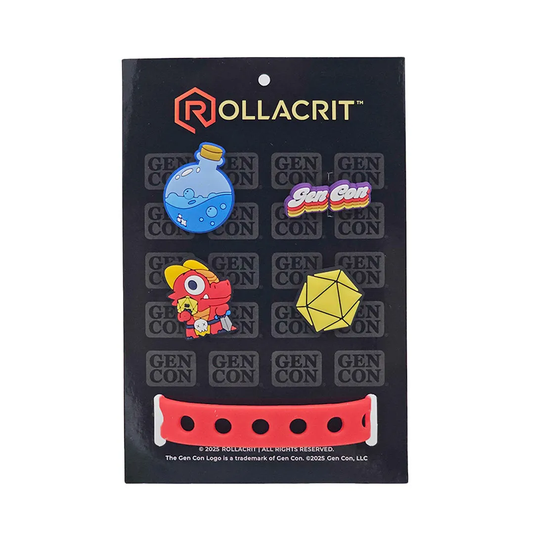 Roll A Crit Gen Con 2025 schoenbedels set van 4 vinyl