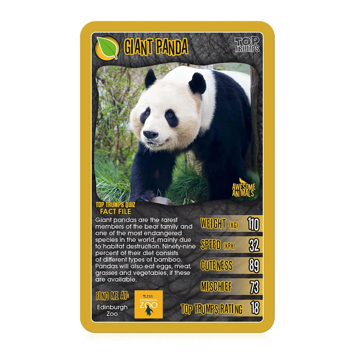 Top Trumps Awesome Animals kaartspel 30 dierenkaarten
