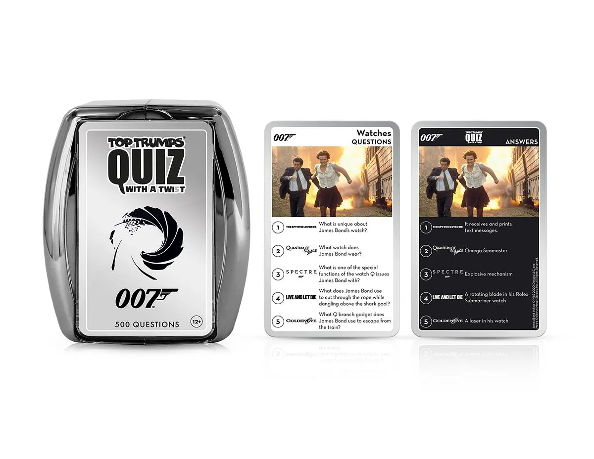 Top Trumps Quiz James Bond 007 quizspel 500 vragen