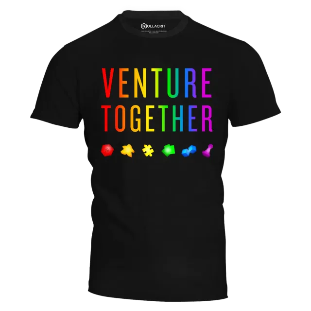 Roll A Crit Venture Together T-shirt unisex pride katoen