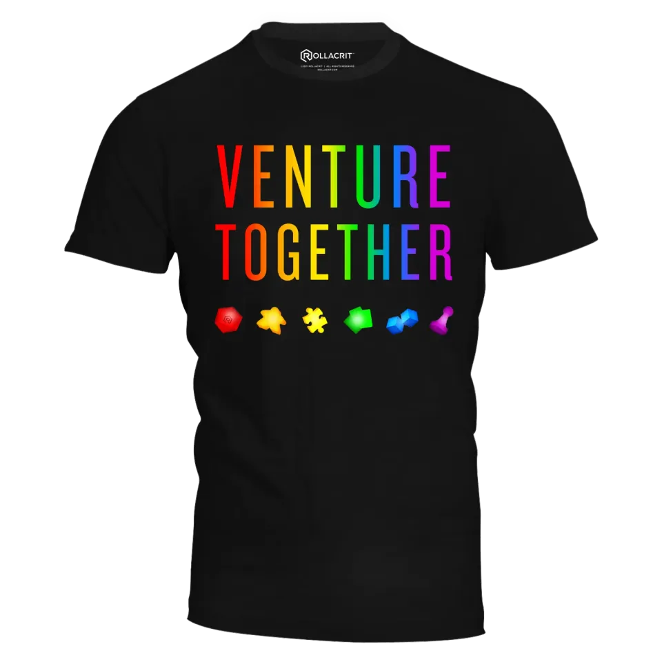 Roll A Crit Venture Together T-shirt unisex pride katoen