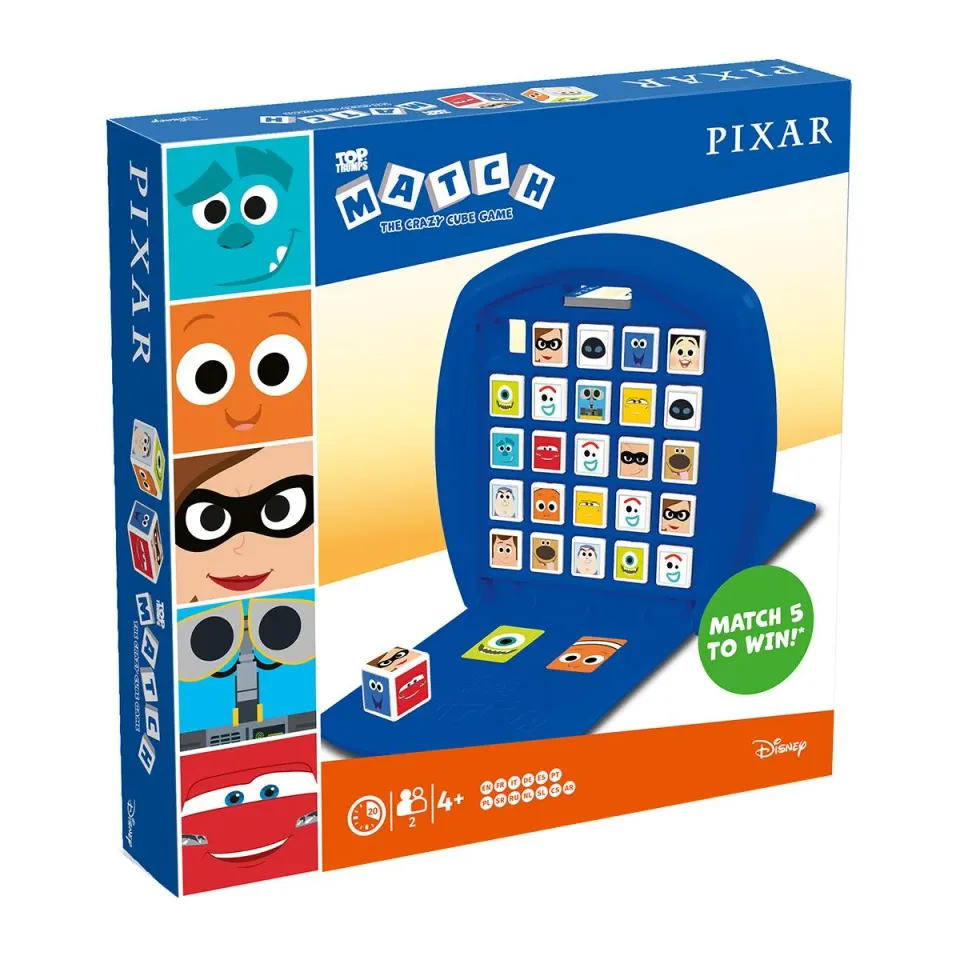 Top Trumps Match Pixar kubusspel 5 op een rij