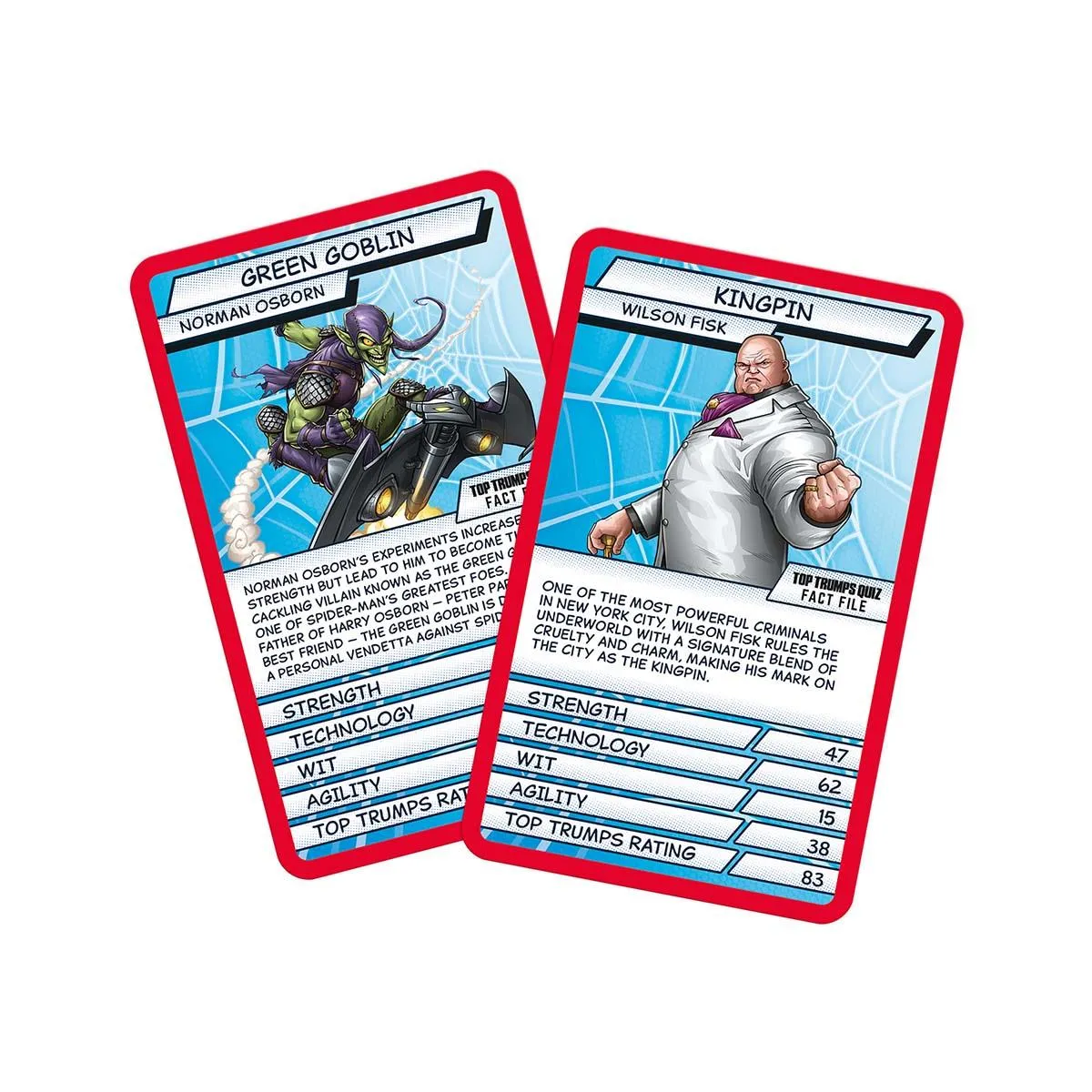 Top Trumps Spider-Man Marvel Heroes kaartspel schurken