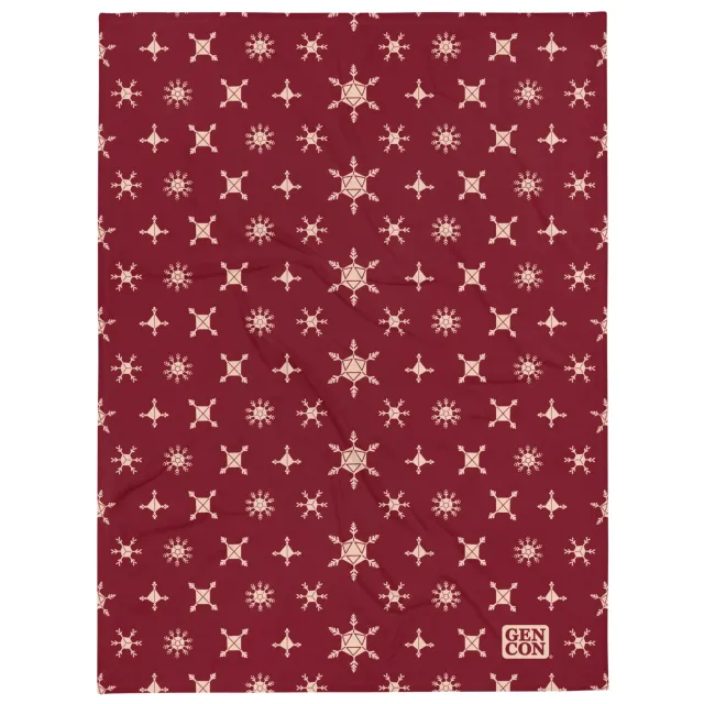 Gen Con Dice Snowflake deken 50x60 groen polyester