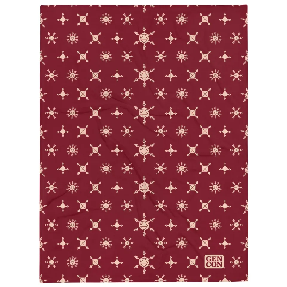 Gen Con Dice Snowflake deken 50x60 groen polyester
