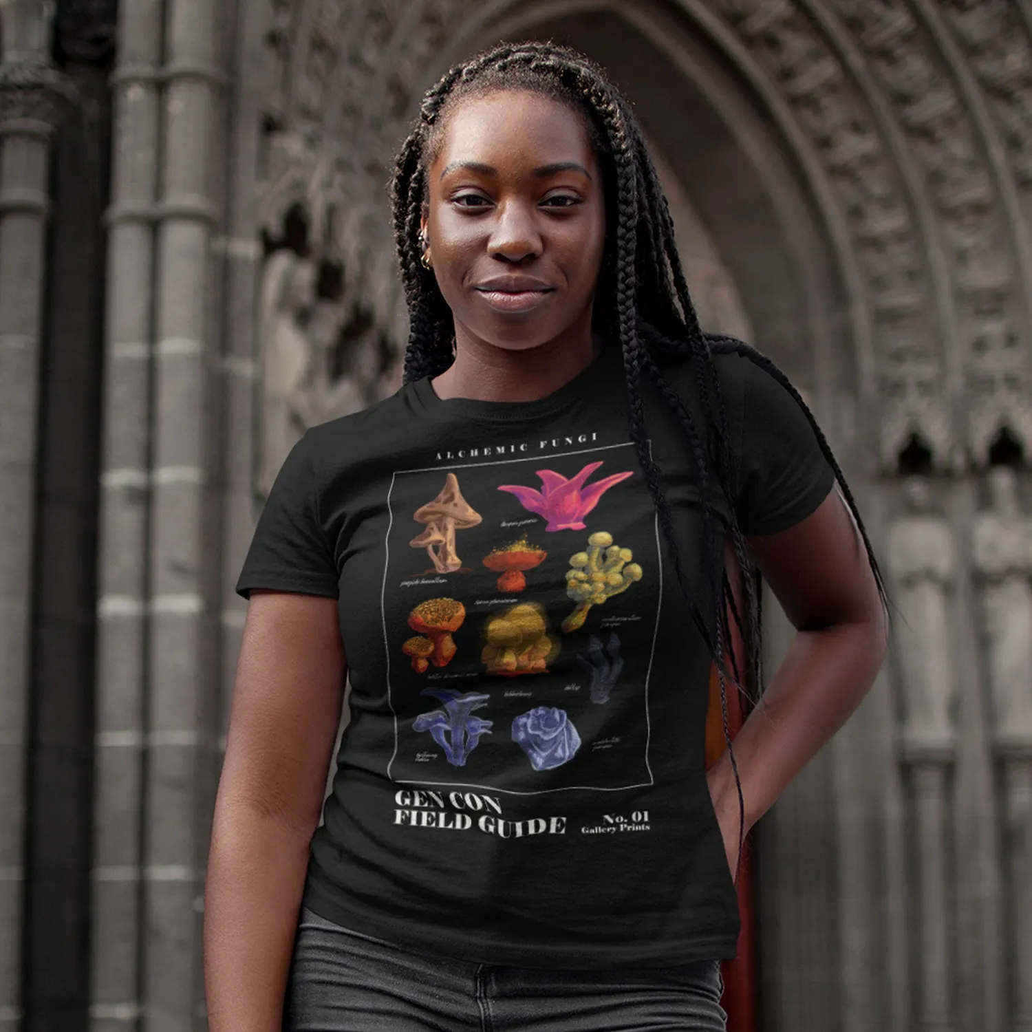 Gen Con Alchemic Fungi femme T-shirt zwart maat M katoen