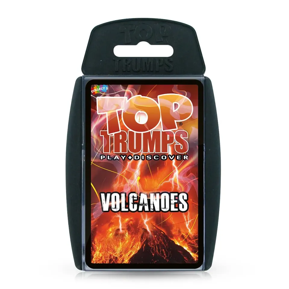 Top Trumps Volcanoes kaartspel vulkanen leerzaam