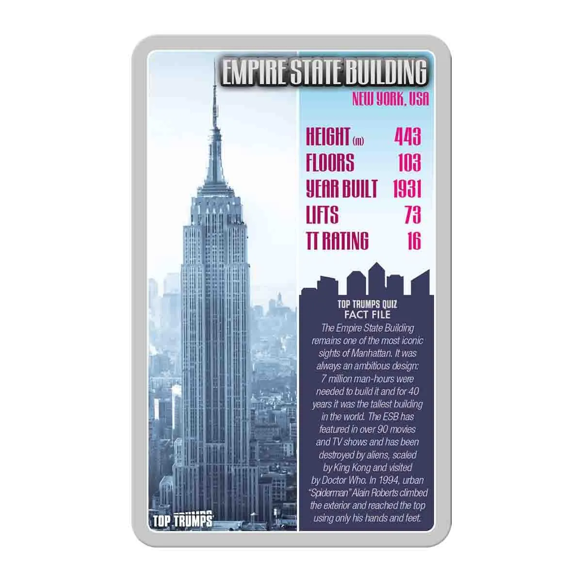 Top Trumps Skyscrapers kaartspel gebouwen editie