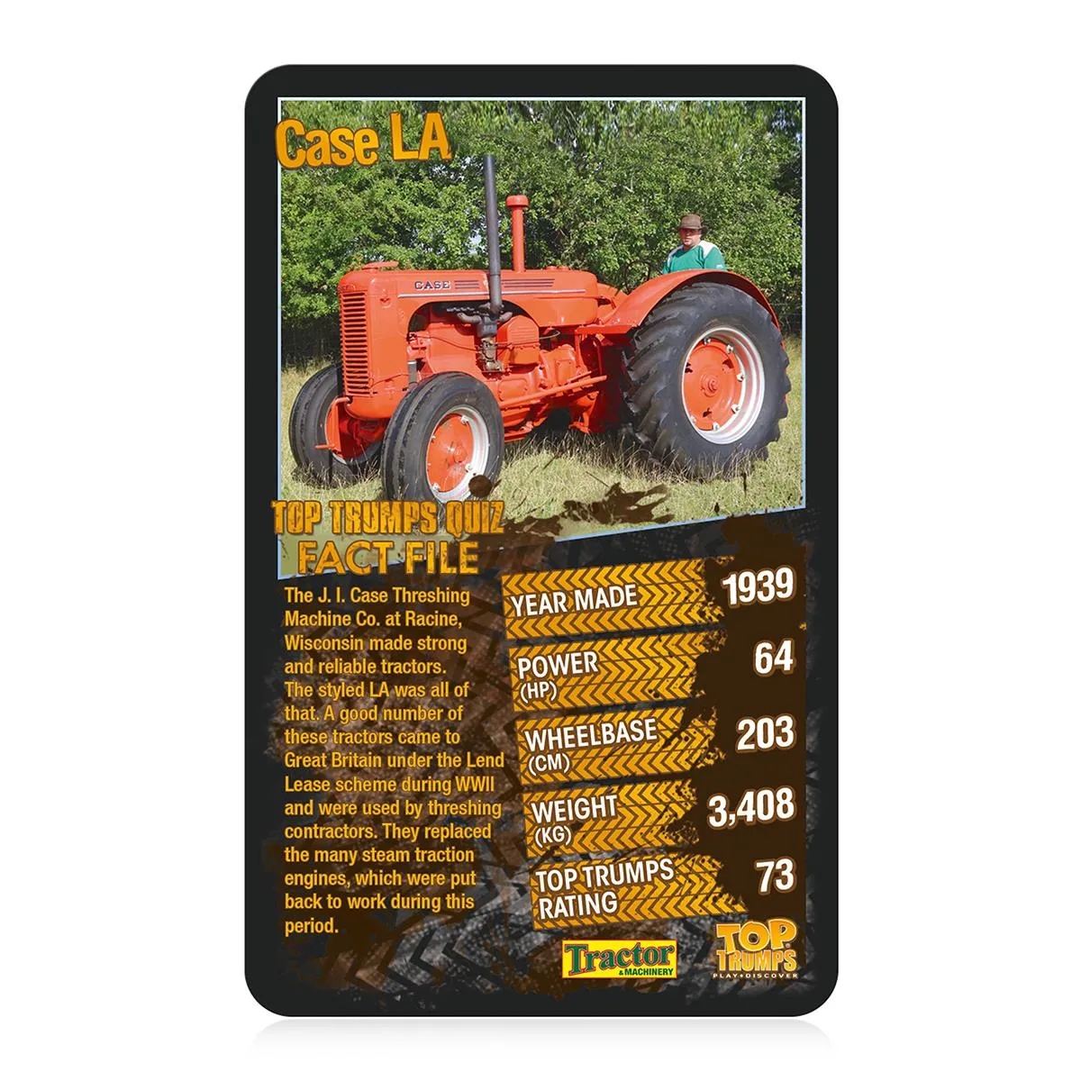 Top Trumps Tractors kaartspel top 30
