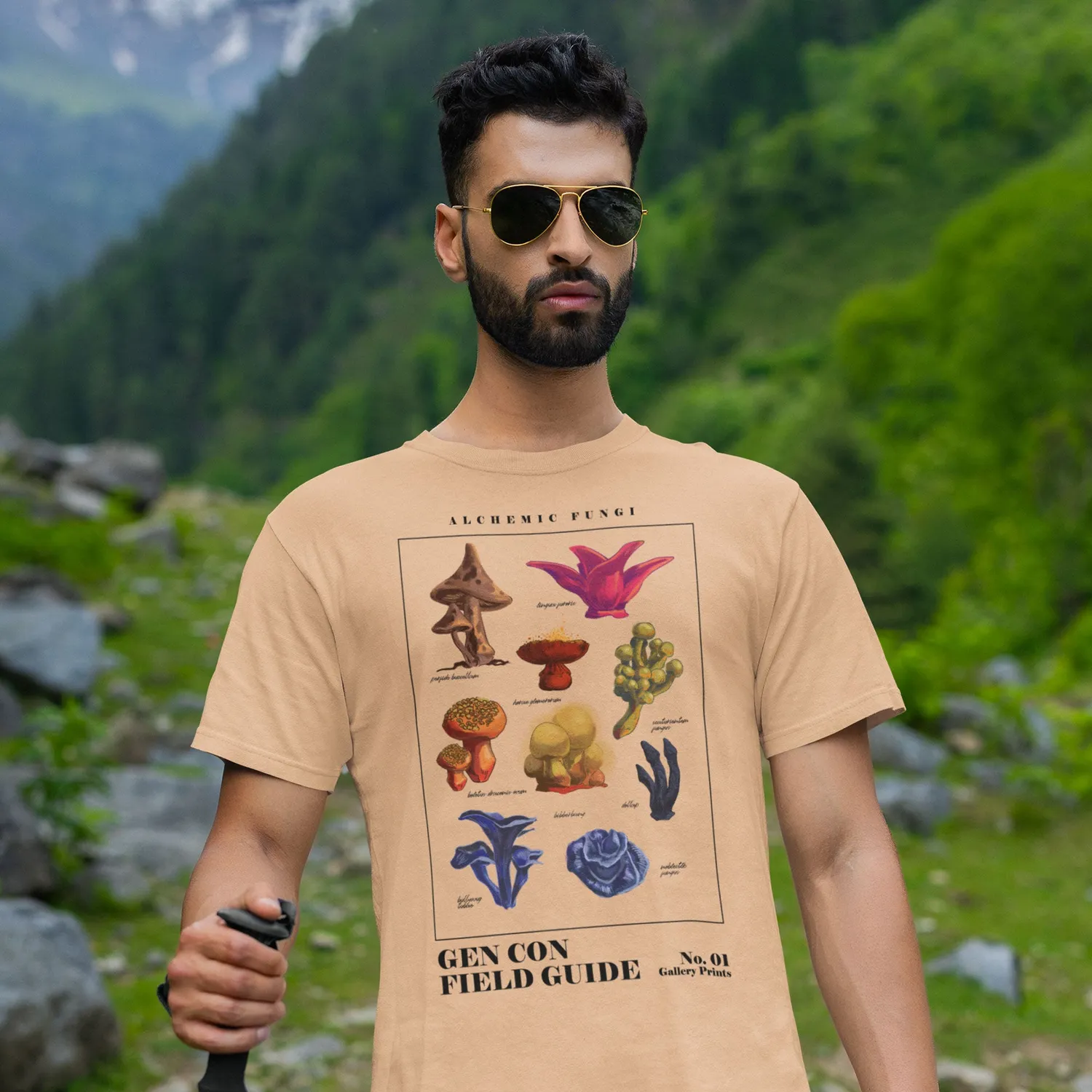 Gen Con Alchemic Fungi t-shirt uniseks katoen