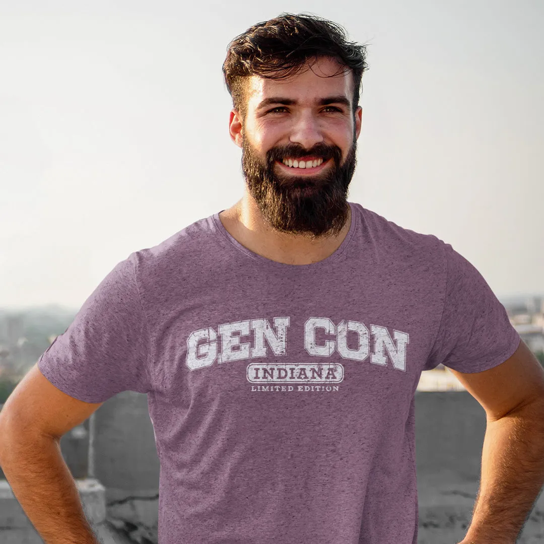 Roll A Crit Distressed Gen Con University 2025 T-shirt katoen