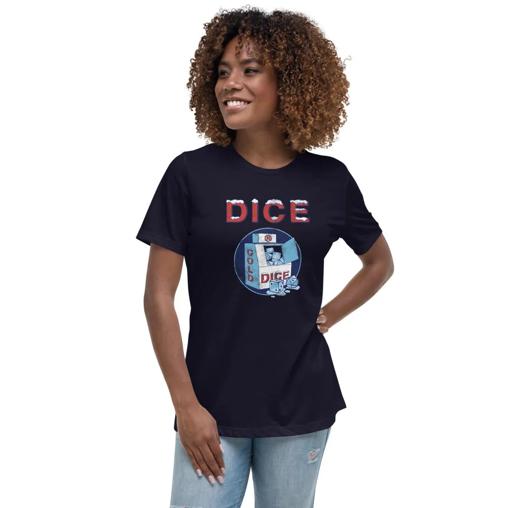 Roll A Crit ICE Dice Relaxed T-shirt navy dames