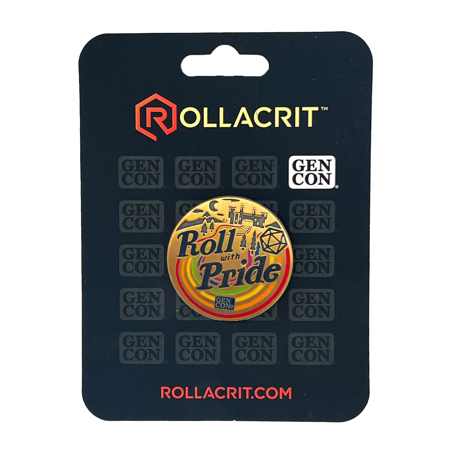 Gen Con Roll With Pride Pin emaille 1,5 inch