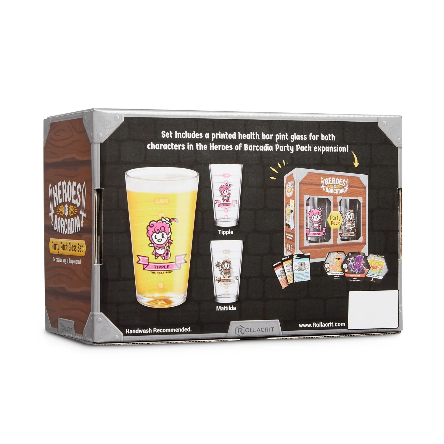 Heroes of Barcadia Party Pack pintglazen set 2x 473ml