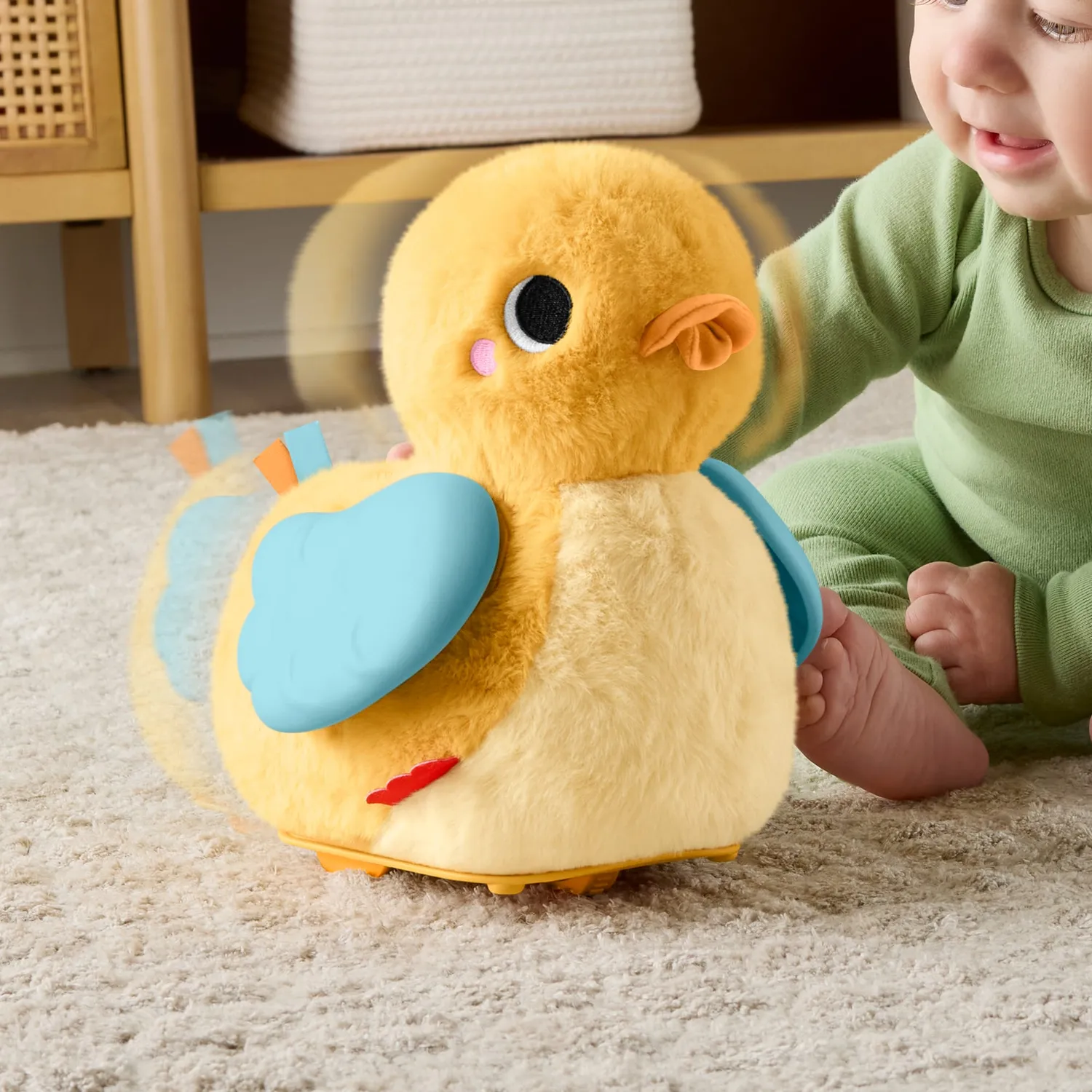 Fisher-Price Zacht Eendje beweegt met geluid baby