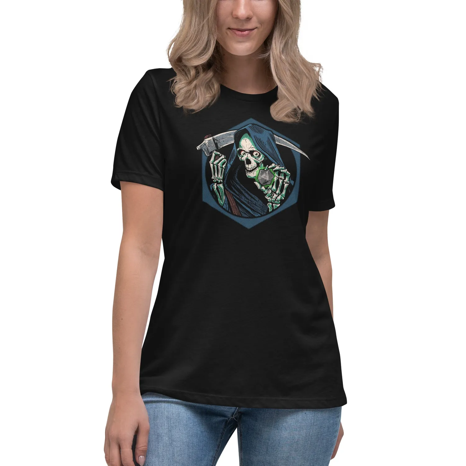 Roll A Crit Grim Roller dames T-shirt katoen