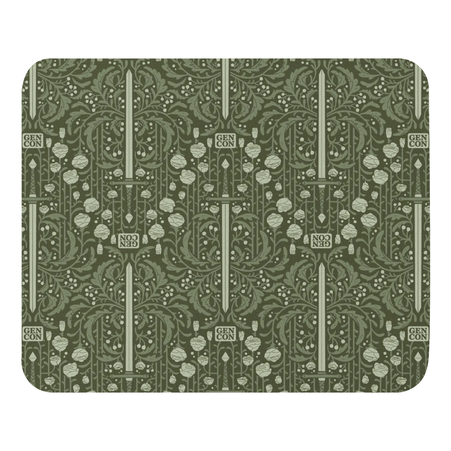 Gen Con Floral Sword muismat groen 18x16 inch