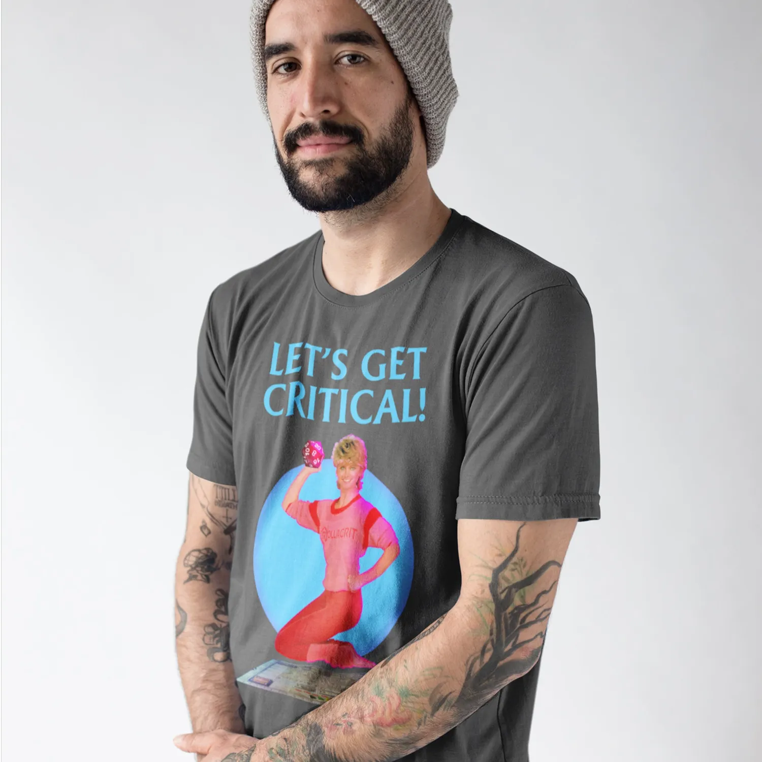 Rollacrit Let's Get Critical Slim Fit T-shirt bruin katoen