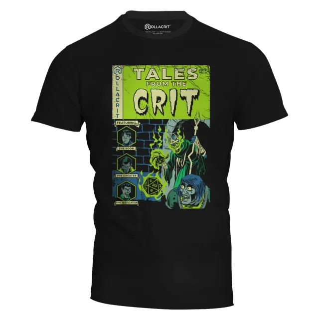Roll A Crit Tales From the Crit T-shirt Halloween katoen