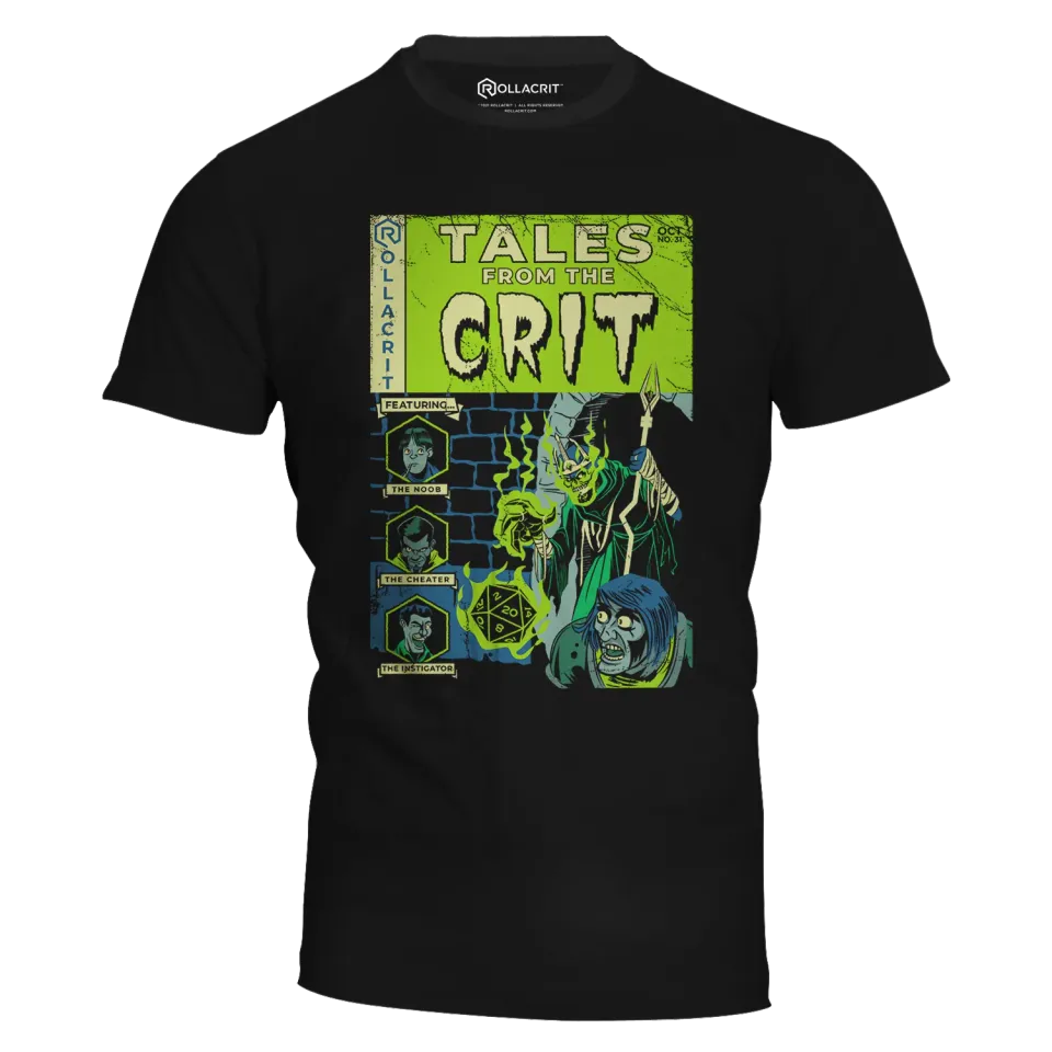 Roll A Crit Tales From the Crit T-shirt Halloween katoen