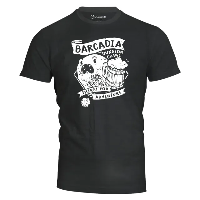 Roll A Crit Heroes of Barcadia Dungeon Crawl T-shirt grijs