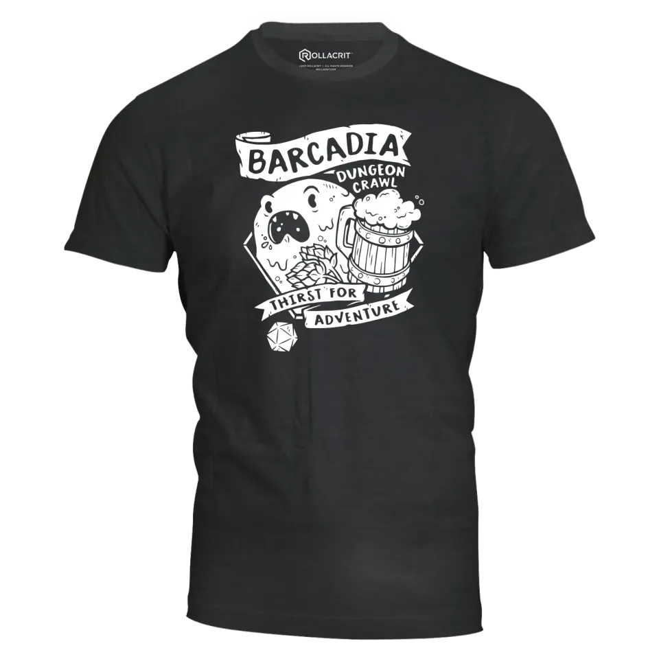Roll A Crit Heroes of Barcadia Dungeon Crawl T-shirt grijs