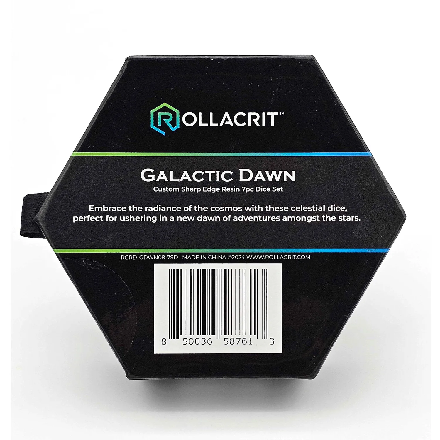 Roll A Crit Galactic Dawn Custom Sharp Edge dobbelset 7-delig resin