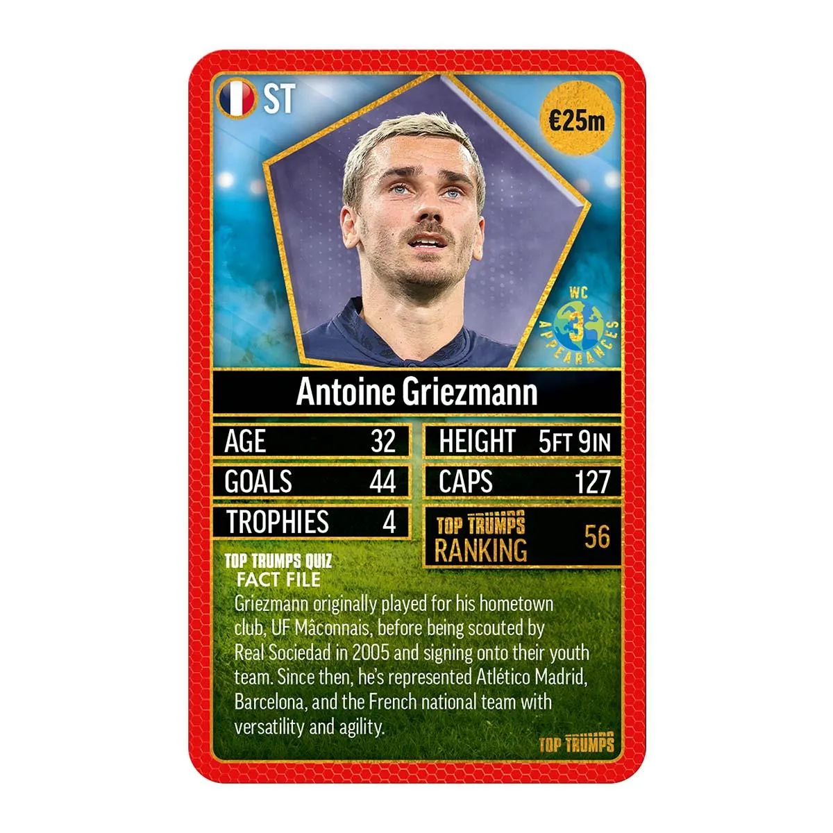 Top Trumps World Football Stars kaartspel Pack 4 Top 200