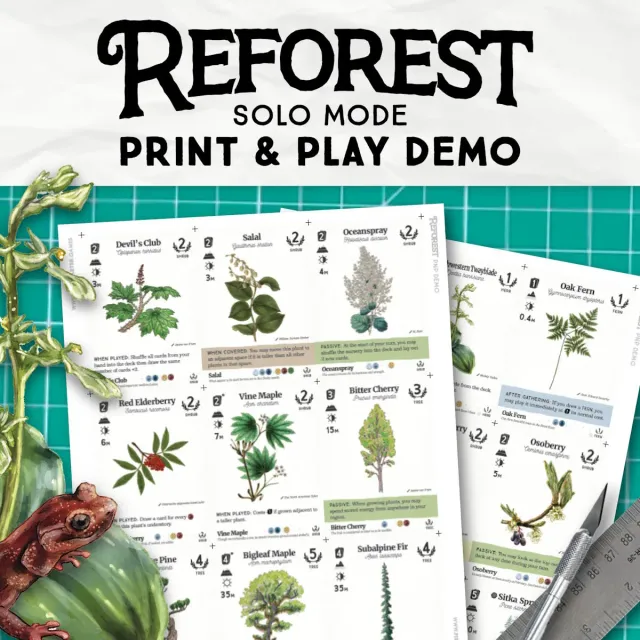 Reforest Old Growth Solo PNP demo print and play