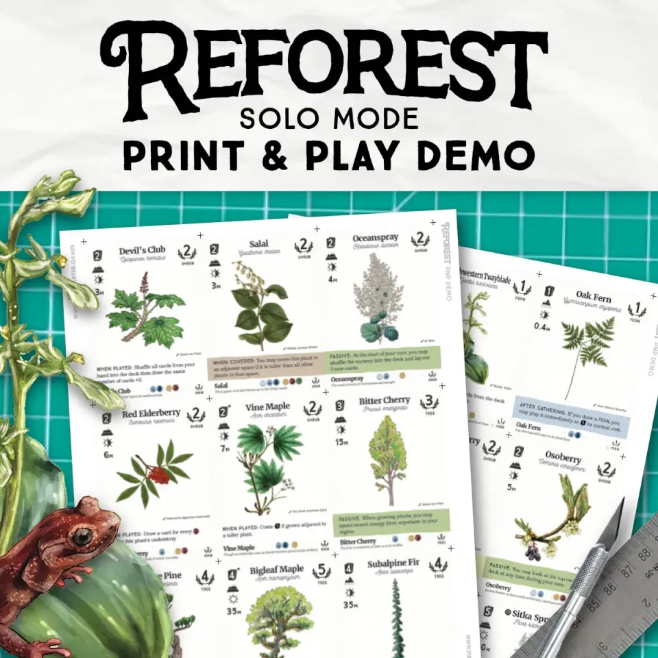 Reforest Old Growth Solo PNP demo print and play