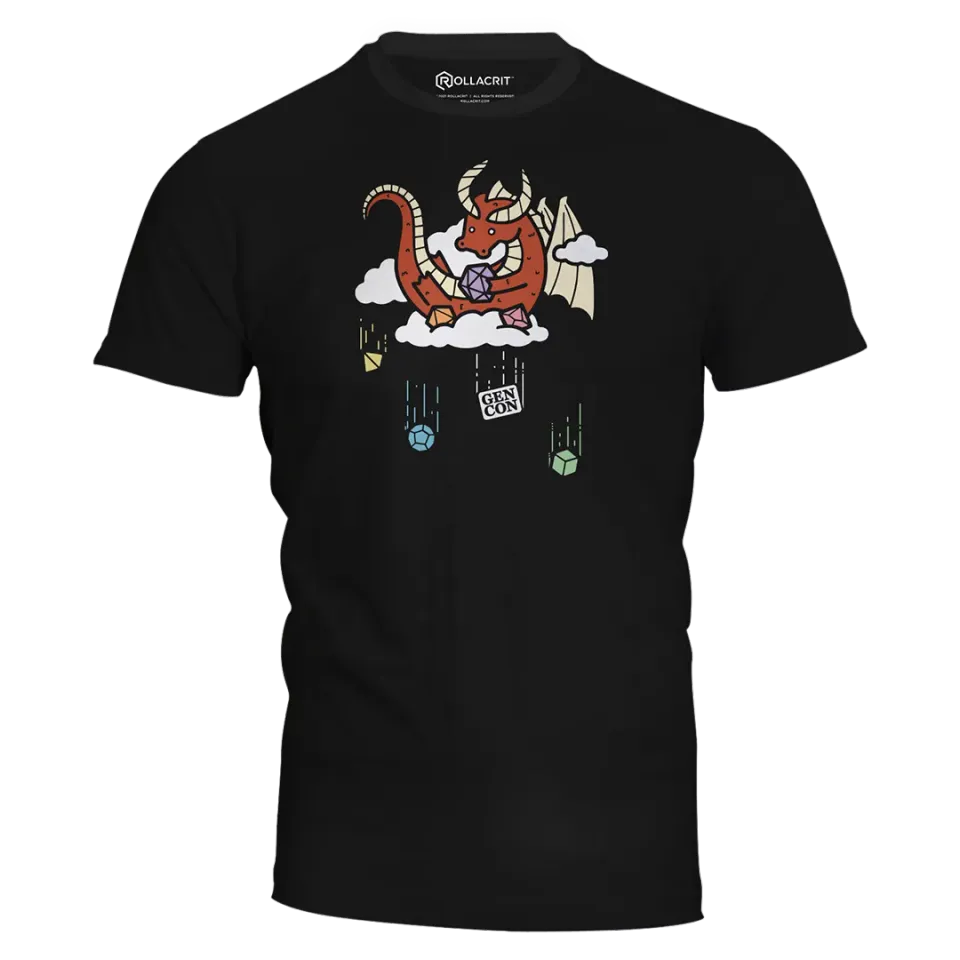 Roll A Crit Gen Con Skyrolling Genevieve T-shirt zwart katoen