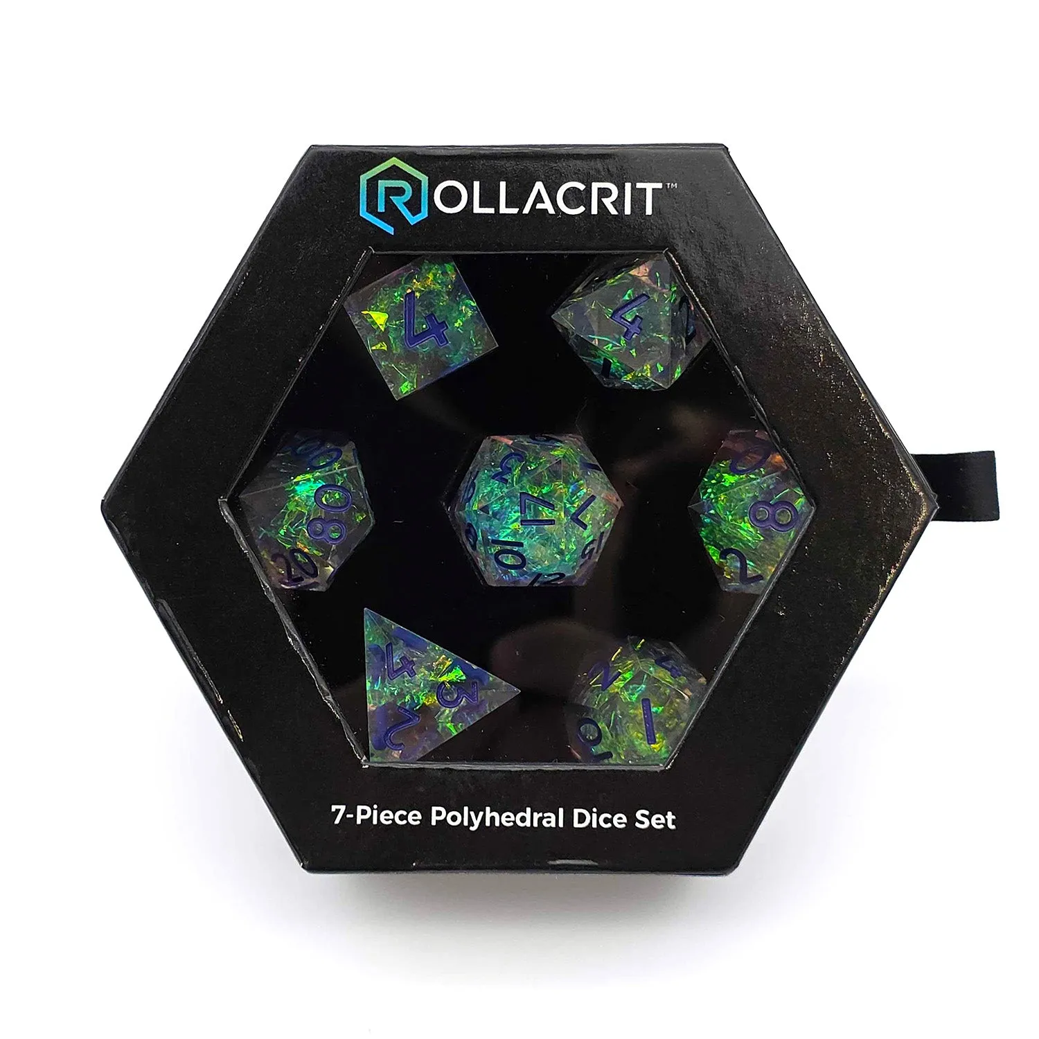 Roll A Crit Noble Crystal dobbelstenenset 7-delig sharp edge