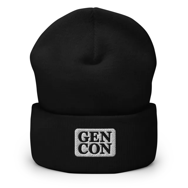 Roll A Crit Gen Con beanie muts acryl zwart grijs