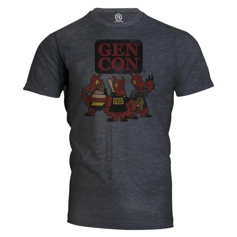 Roll A Crit Gen Con Kobolds Distressed T-shirt katoen