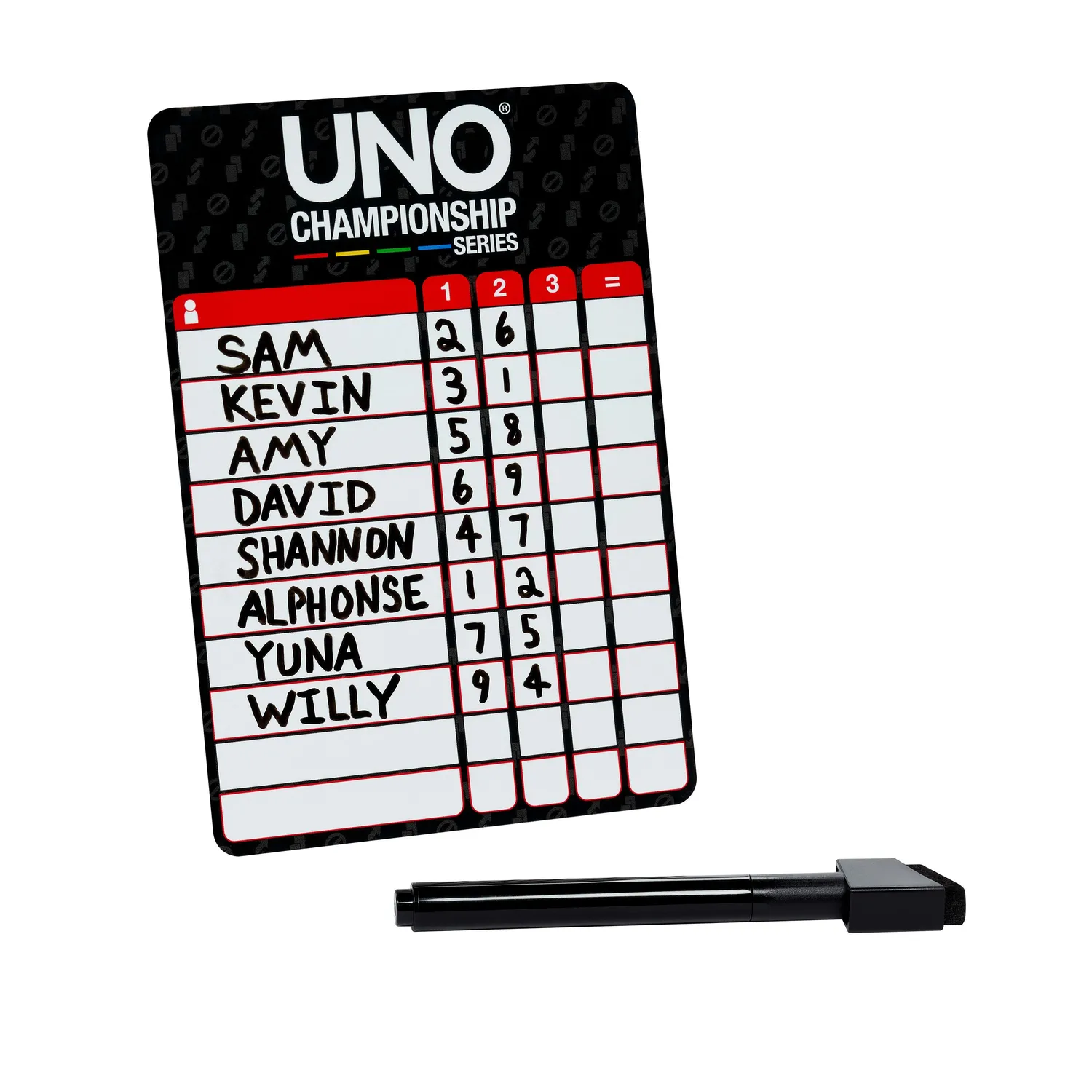 UNO Championship toernooispel kaartspel 6-20 spelers trofee